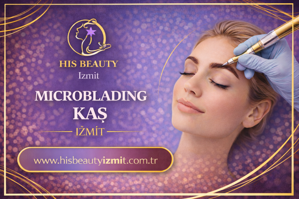 İzmit’te profesyonel microblading kaş uygulaması yapılan kadın kaş tasarımı