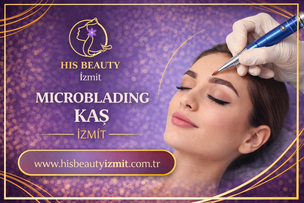 İzmit’te His Beauty merkezinde uygulanan microblading kaş güzelliği işlemi